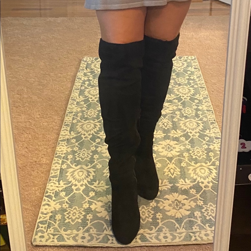 Suede over the knee boots